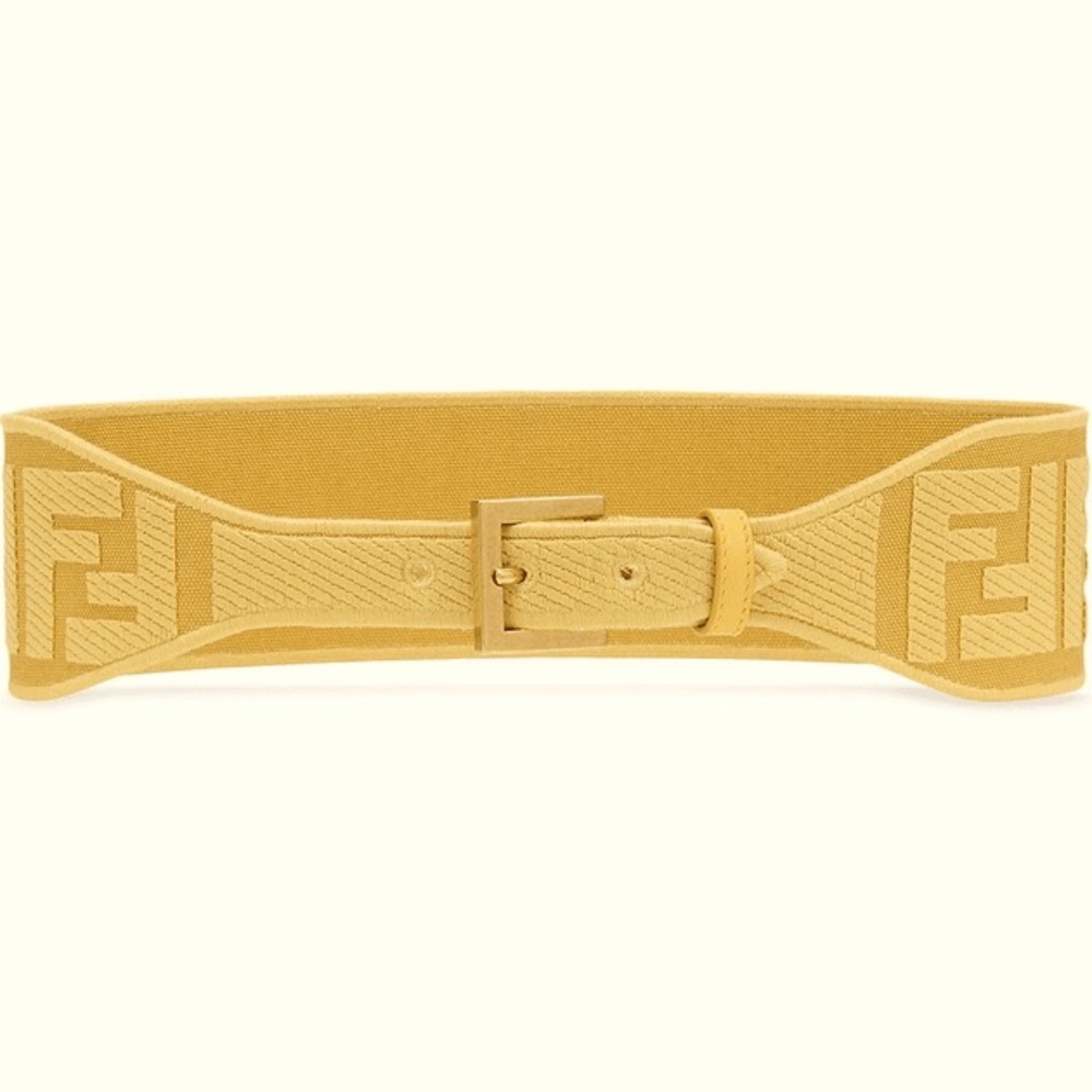 Fendi FF jacquard waist belt - Yellow